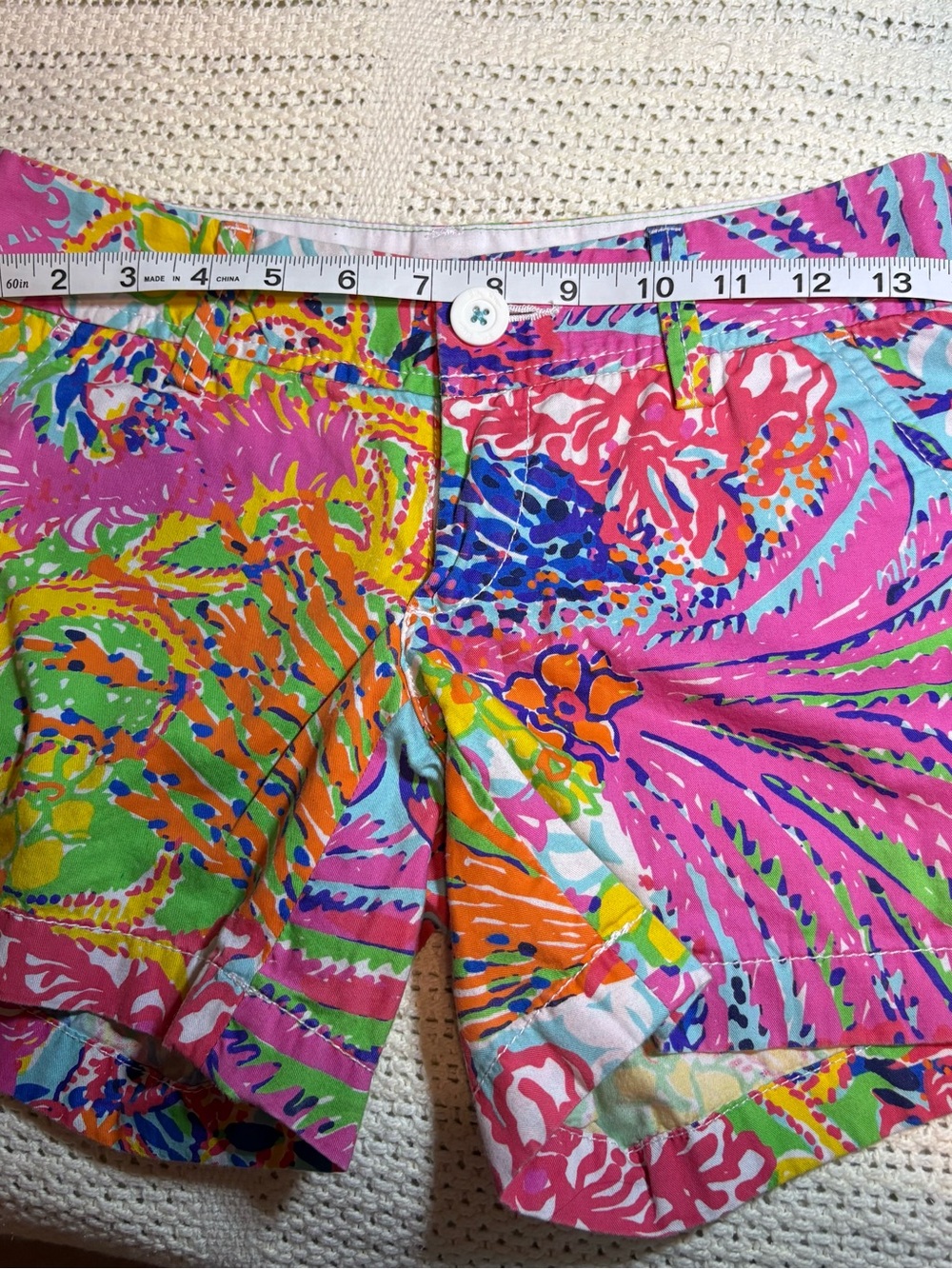 Lilly Pulitzer Callahan Multicolor Shorts Tropical Preppy Resort Chino Cotton 5”